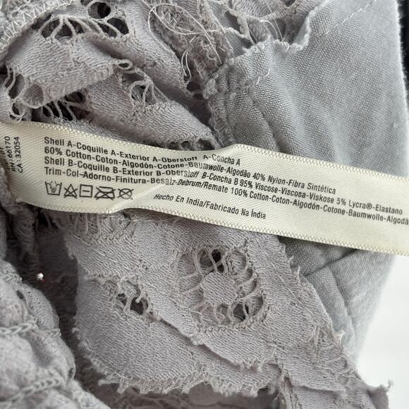 Free People One Light Blue Gray Adella Strappy Bralette - Picture 11 of 12